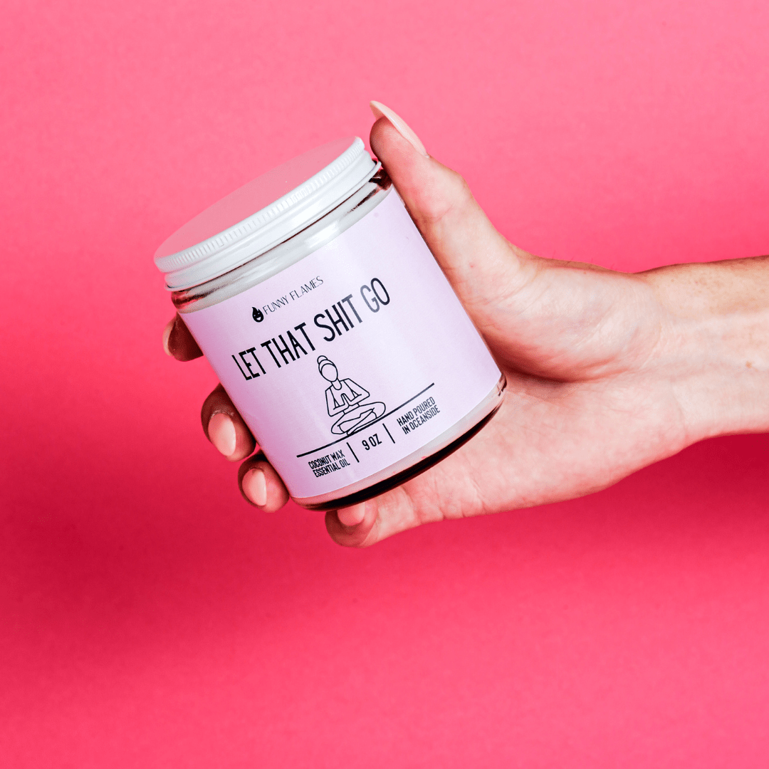 Let That Shit Go (pink) - Funny Candle - Christopher James LLC
