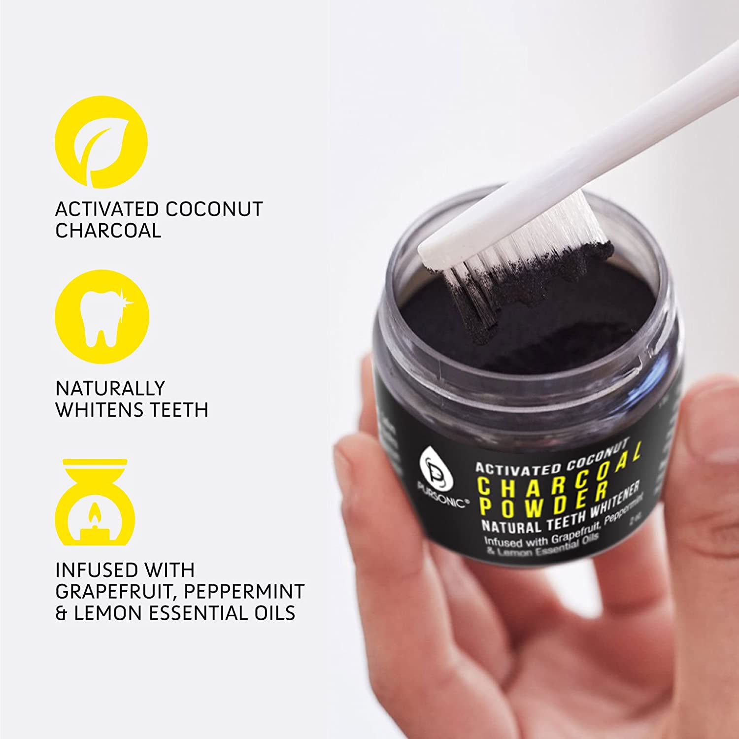 Activated Coconut Charcoal Powder Natural Teeth Whitener - Christopher James LLC