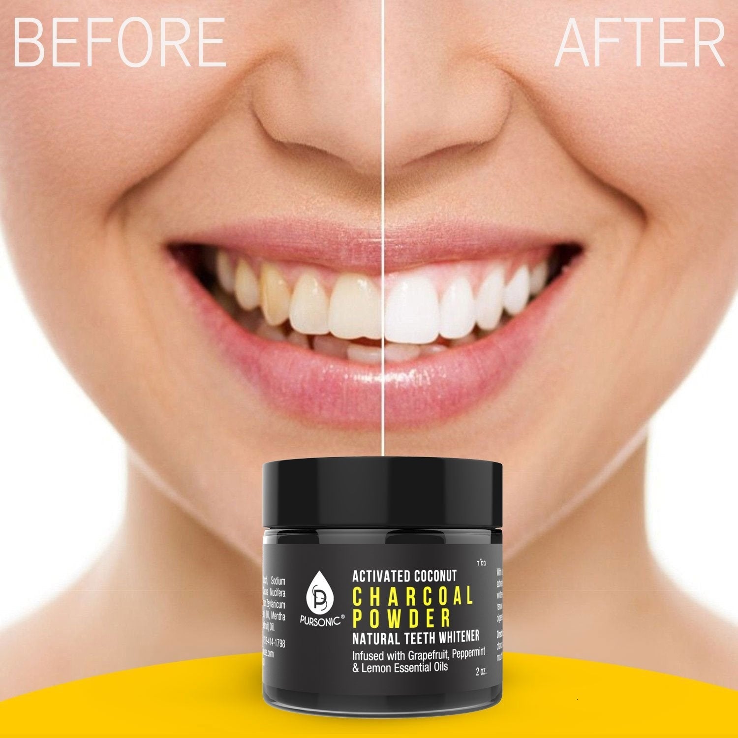 Activated Coconut Charcoal Powder Natural Teeth Whitener - Christopher James LLC