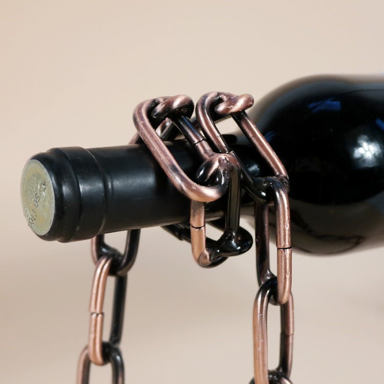 Magic Iron Chain Wine Bottle Holder - Christopher James LLC