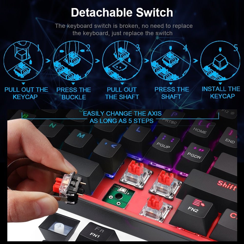 Mini Mechanical Gaming Wired Keyboard - Christopher James LLC