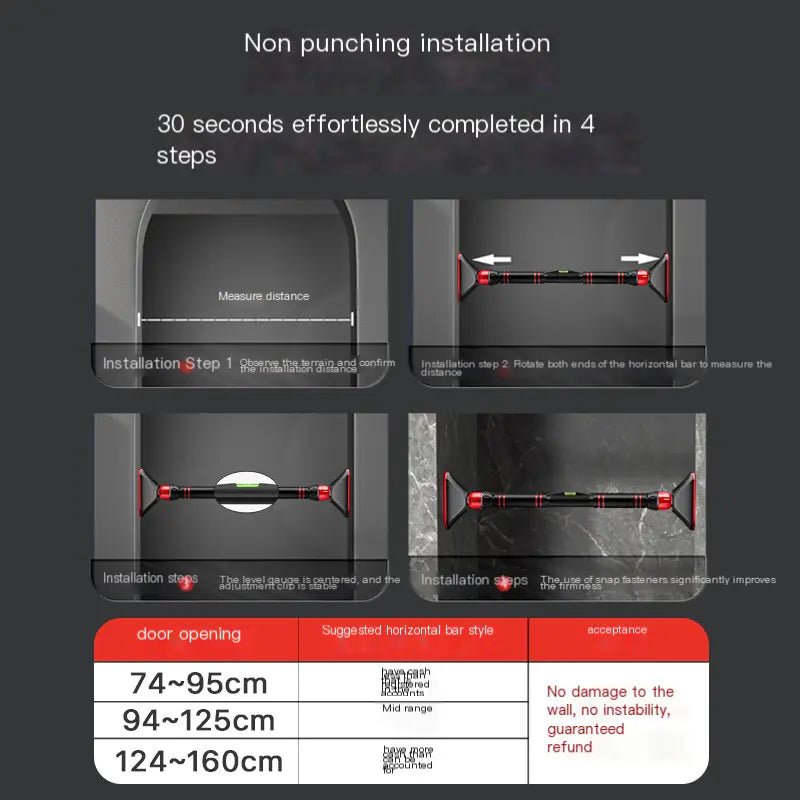 Indoor Pull - Up Bar for Home Use, Wall - Mounted - Christopher James LLC