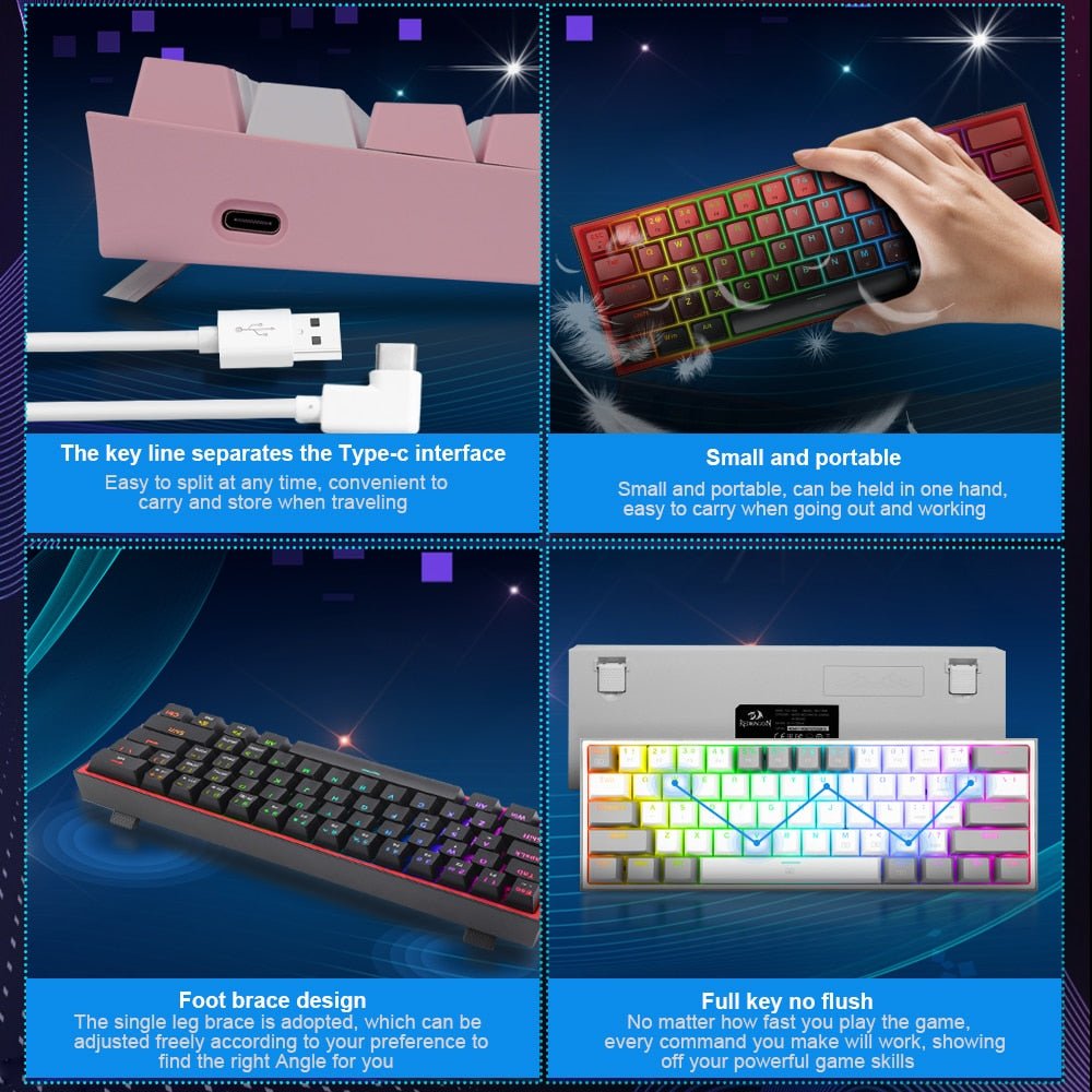 Mini Mechanical Gaming Wired Keyboard - Christopher James LLC
