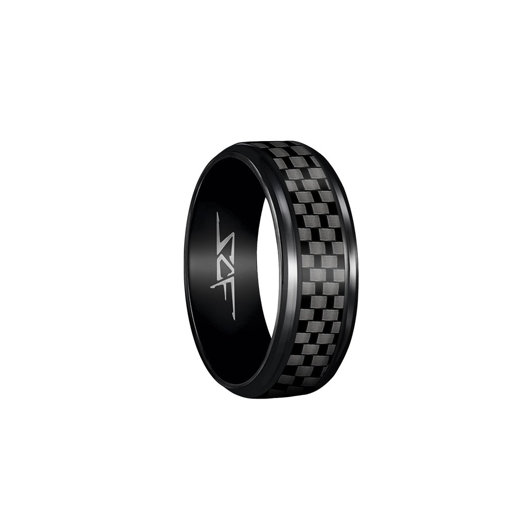Real Carbon Fiber Ring | Black | Slate Series - Christopher James LLC