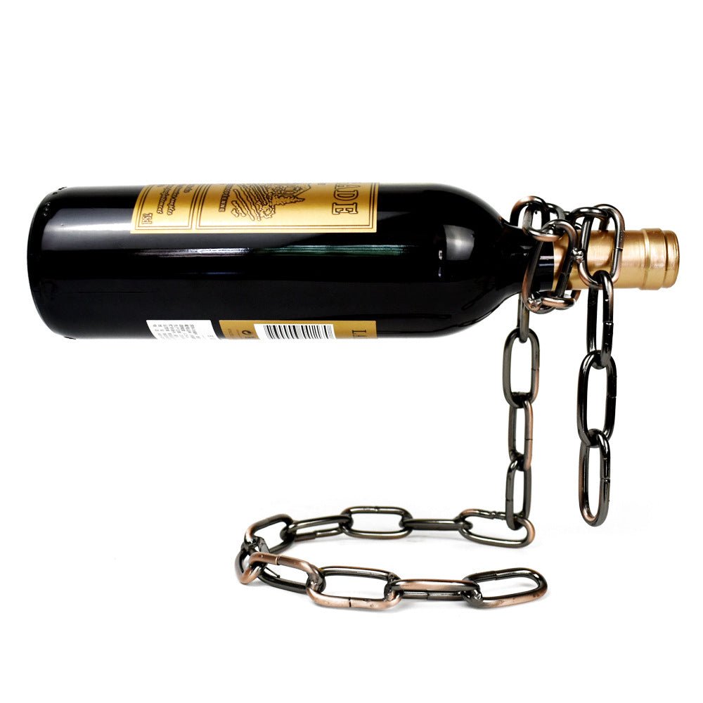 Magic Iron Chain Wine Bottle Holder - Christopher James LLC