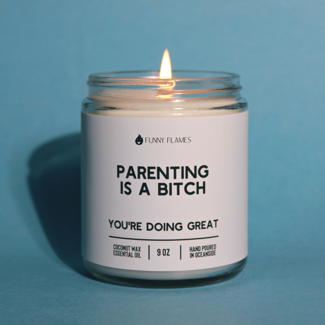 Parenting Is A B*tch! - New Parent Funny Candle Gift - Christopher James LLC