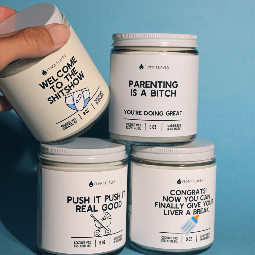 Parenting Is A B*tch! - New Parent Funny Candle Gift - Christopher James LLC