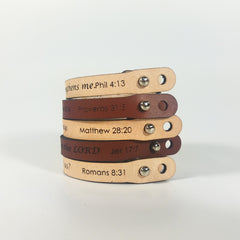 Spiritual Quote Bracelet - the light shines in the darkness