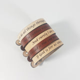 Spiritual Quote Bracelet - the light shines in the darkness - Christopher James LLC