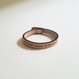 Spiritual Quote Bracelet - the light shines in the darkness - Christopher James LLC