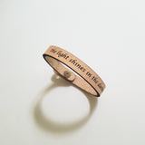 Spiritual Quote Bracelet - the light shines in the darkness - Christopher James LLC