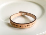 Spiritual Quote Bracelet - the light shines in the darkness - Christopher James LLC