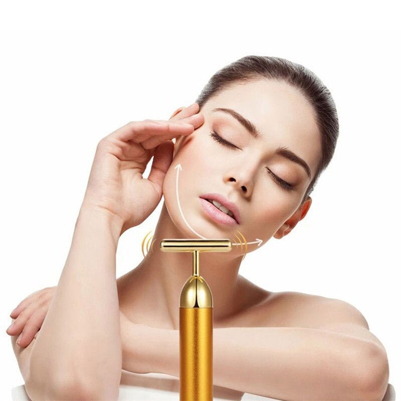 24K Gold Facial Roller Massager - Christopher James LLC
